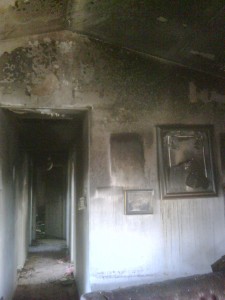 Interior fire, heat, and smoke damage