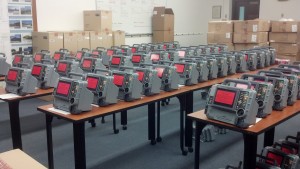 Lifepak 15 heart monitors recently delivered to the Fire District await deployment to fire engines throughout Contra Costa County.